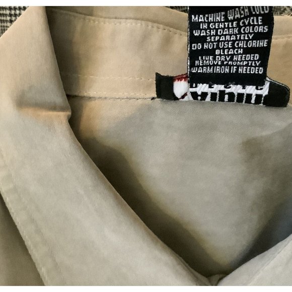 Alpine Design Mens Button Up Shirt Large Solid Green Long Sleeve Roll Tab Resort - Picture 6 of 9